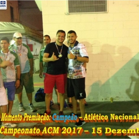 4º CAMPEONATO DE FUTSAL DA ACM - 2017 - ATLÉTICO NACIONAL - CAMPEÃO