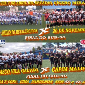 3ª COPA GUIMAGUARULHOS 40 E 50 ANOS - 2018 - SINDICATO E CAPIM MALUCO OS GRANDES CAMPEÕES 