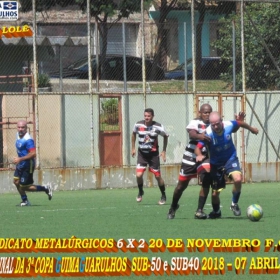 3ª COPA GUIMAGUARULHOS 40 E 50 ANOS - 2018 - SINDICATO E CAPIM MALUCO OS GRANDES CAMPEÕES 