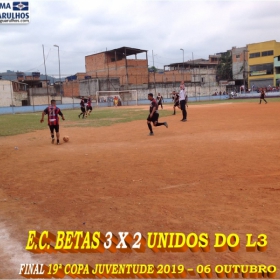 19ª COPA JUVENTUDE 2019 - E.C. BETAS - CAMPEÃO