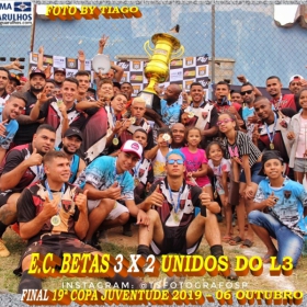 19ª COPA JUVENTUDE 2019 - E.C. BETAS - CAMPEÃO