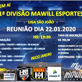 1ª DIVISÃO MAWILL ESPORTES 2020