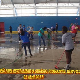 Mutirão para revitalizar o Ginásio Fioravante Iervolino - 