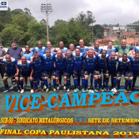 SINDICATO DOS METALÚRGICOS SUB-50 É VICE-CAMPEÃO NA COPA PAULISTANA 2017