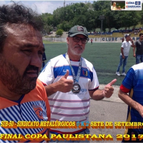 SINDICATO DOS METALÚRGICOS SUB-50 É VICE-CAMPEÃO NA COPA PAULISTANA 2017