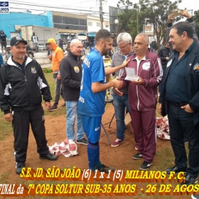 S.E. JD. SÃO JOÃO É CAMPEÃ DA COPA SOLTUR SUB-35 ANOS 2018