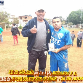 S.E. JD. SÃO JOÃO É CAMPEÃ DA COPA SOLTUR SUB-35 ANOS 2018