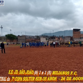 S.E. JD. SÃO JOÃO É CAMPEÃ DA COPA SOLTUR SUB-35 ANOS 2018