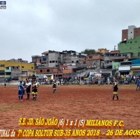 S.E. JD. SÃO JOÃO É CAMPEÃ DA COPA SOLTUR SUB-35 ANOS 2018