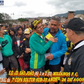 S.E. JD. SÃO JOÃO É CAMPEÃ DA COPA SOLTUR SUB-35 ANOS 2018