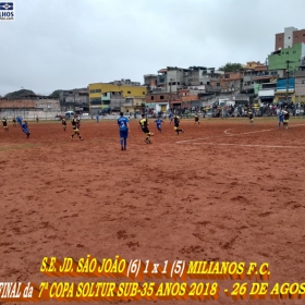 S.E. JD. SÃO JOÃO É CAMPEÃ DA COPA SOLTUR SUB-35 ANOS 2018