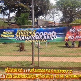 SÓ LOUCOS F.C. É O CAMPEÃO DA COPA CHAMPIONS BEIÇO 40TÃO 2018