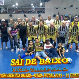 SAI DE BAIXO É VICE-CAMPEÃO