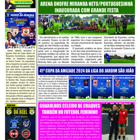 NOSSA  PÁGINA ESPORTIVA NO JORNAL FOLHA DO PONTO  - 2024