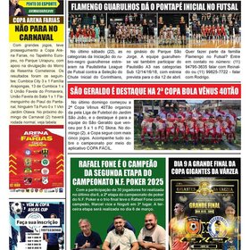 NOSSA  PÁGINA ESPORTIVA NO JORNAL FOLHA DO PONTO  - 2024